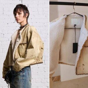 R13 Cropped jacket Khaki